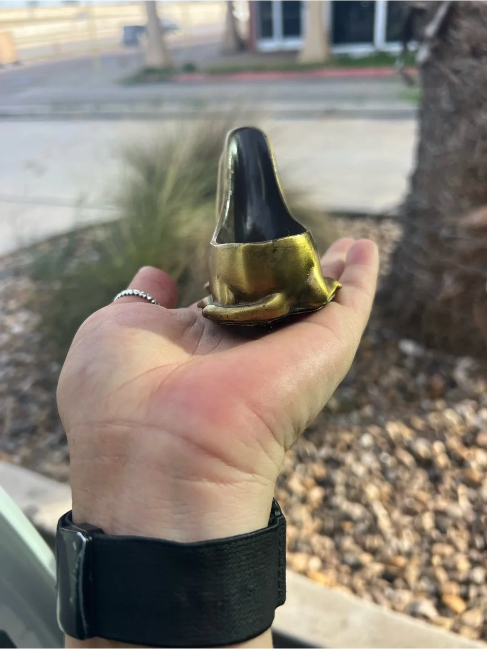 Vintage brass basset